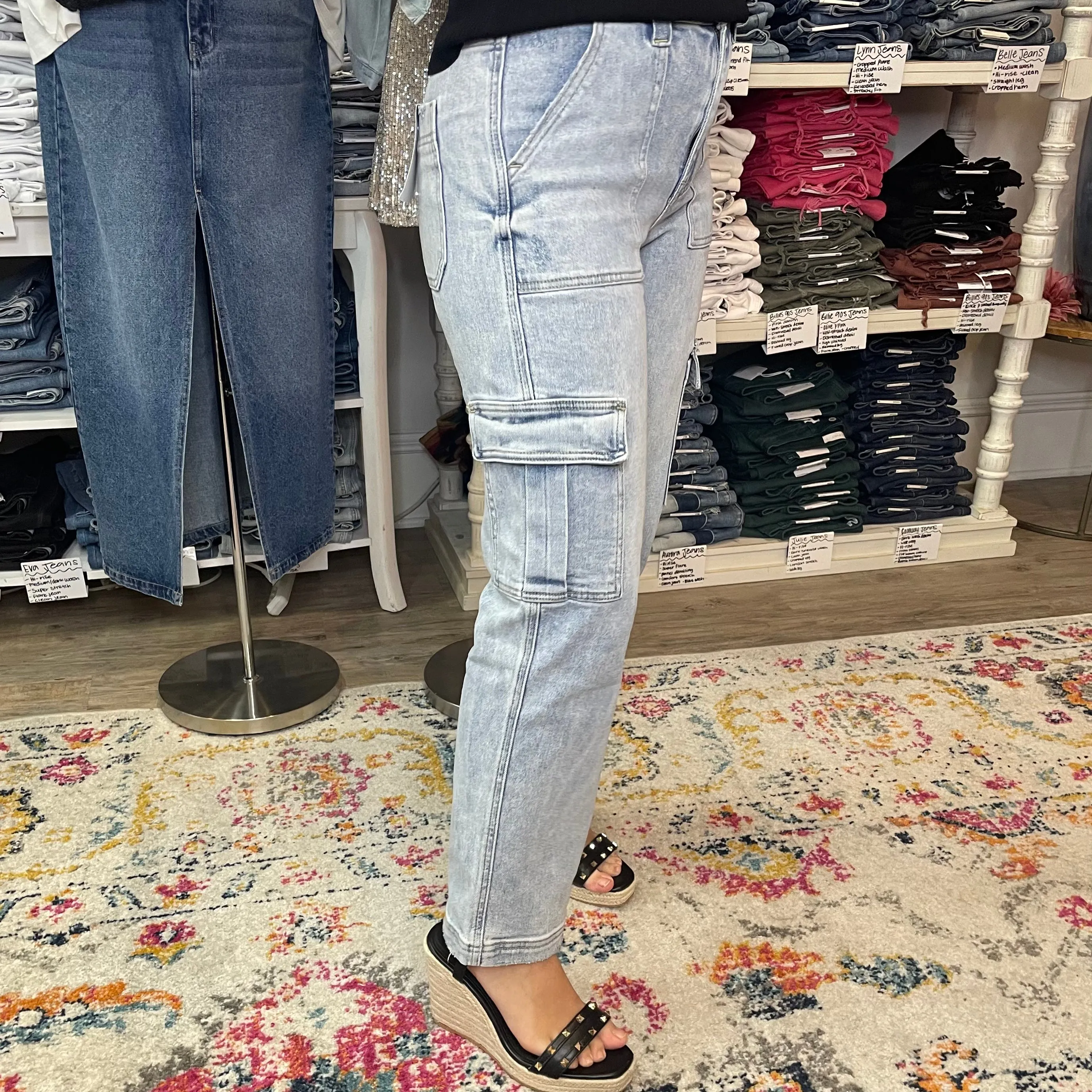 Melissa Super High Rise Cargo Dad Jeans
