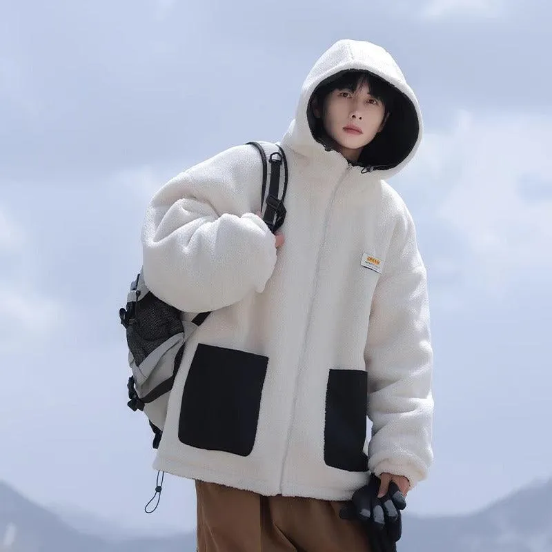 Men's Reversible Lambswool Coat for Winter Warmth