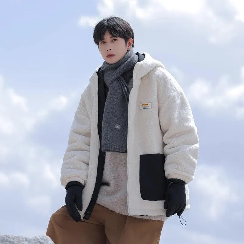 Men's Reversible Lambswool Coat for Winter Warmth