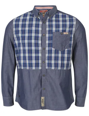 Mens Tokyo Laundry Azzad Denim Shirt in blue