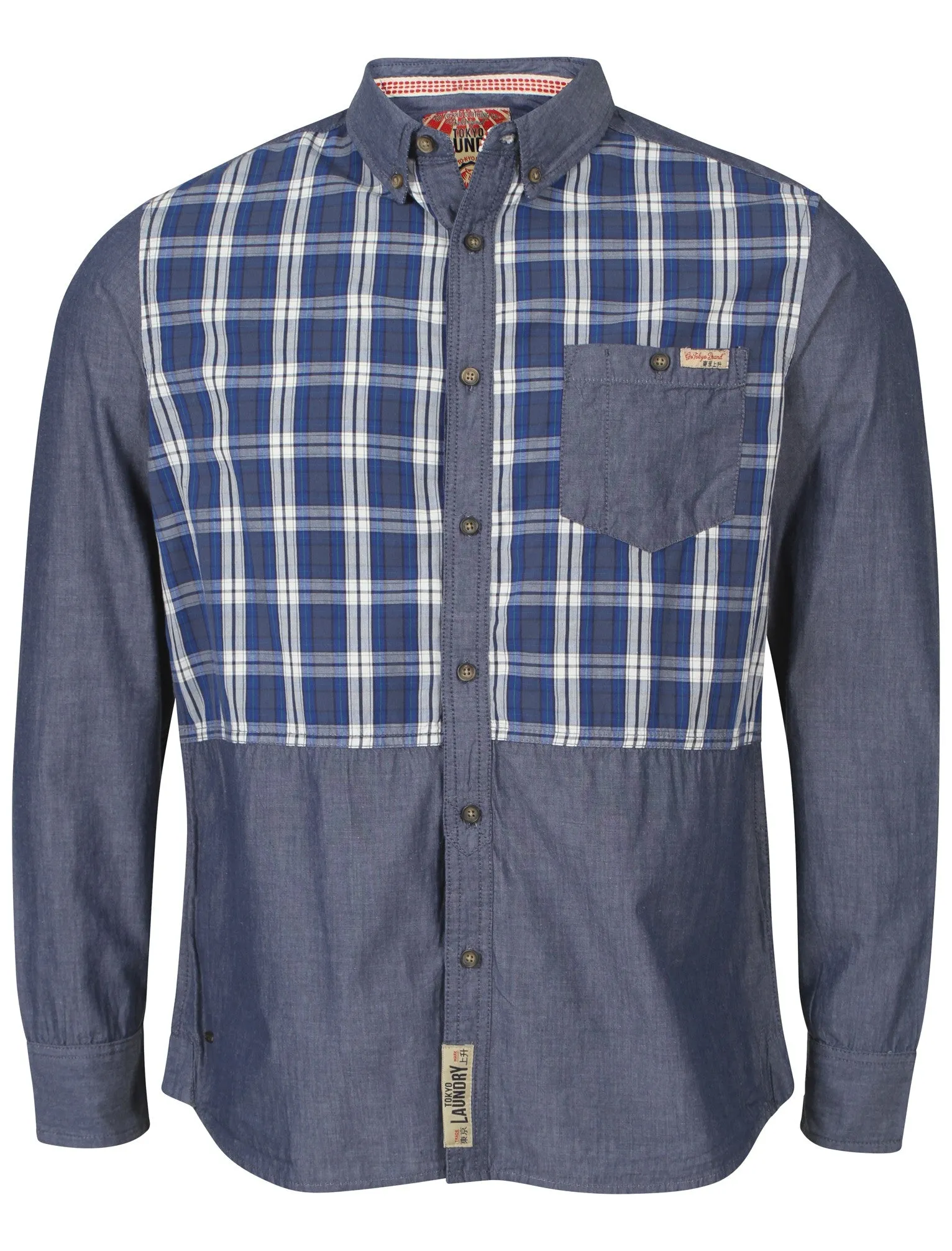 Mens Tokyo Laundry Azzad Denim Shirt in blue