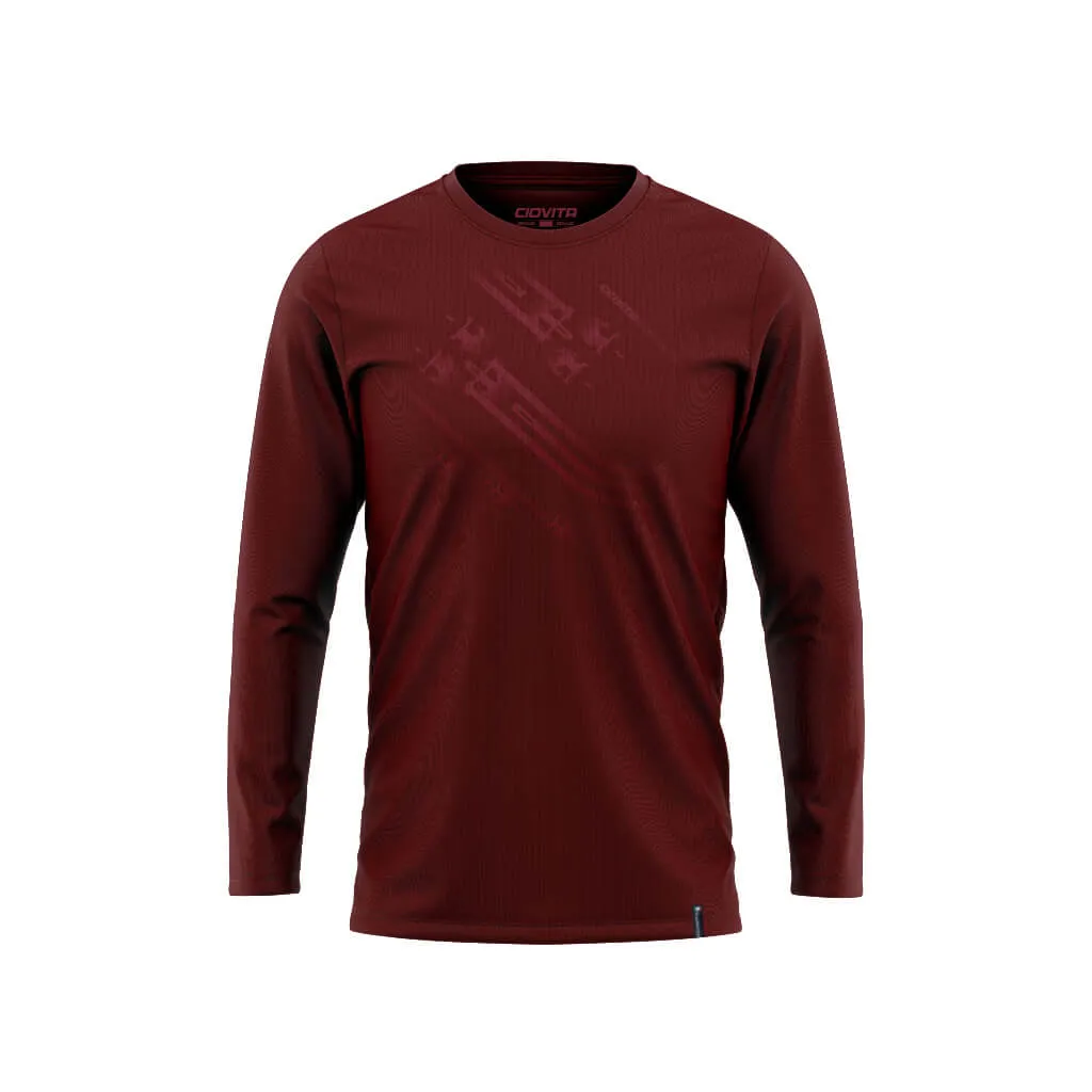 Men's Track Long Sleeve Shirt (Nova Red)