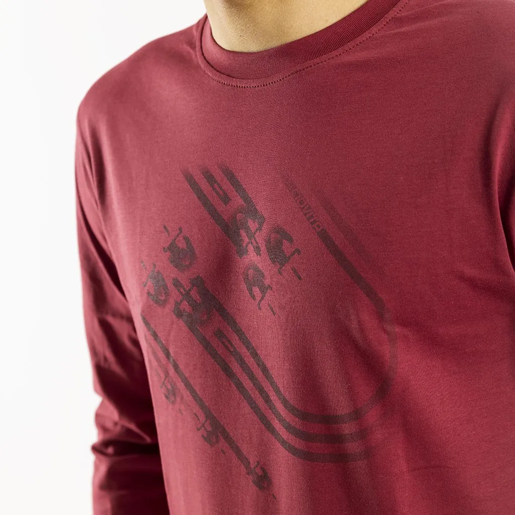 Men's Track Long Sleeve Shirt (Nova Red)