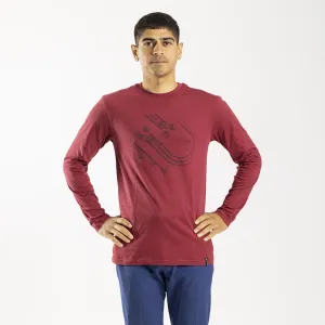 Men's Track Long Sleeve Shirt (Nova Red)