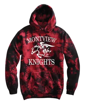 Montview Red/Black Tie Dye Hoodie