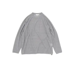 Moss Stitch Long Sleeve | Melange Grey