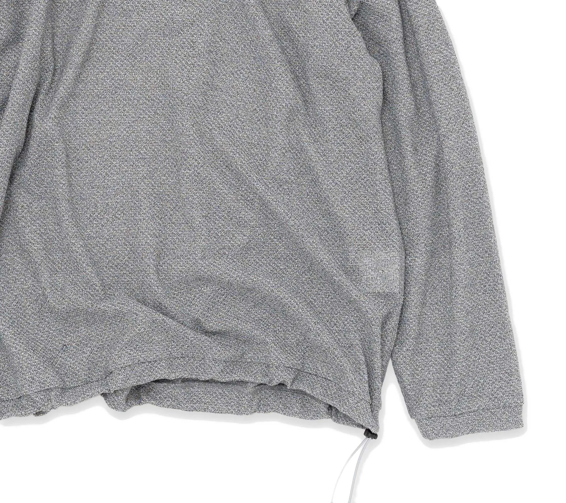 Moss Stitch Long Sleeve | Melange Grey