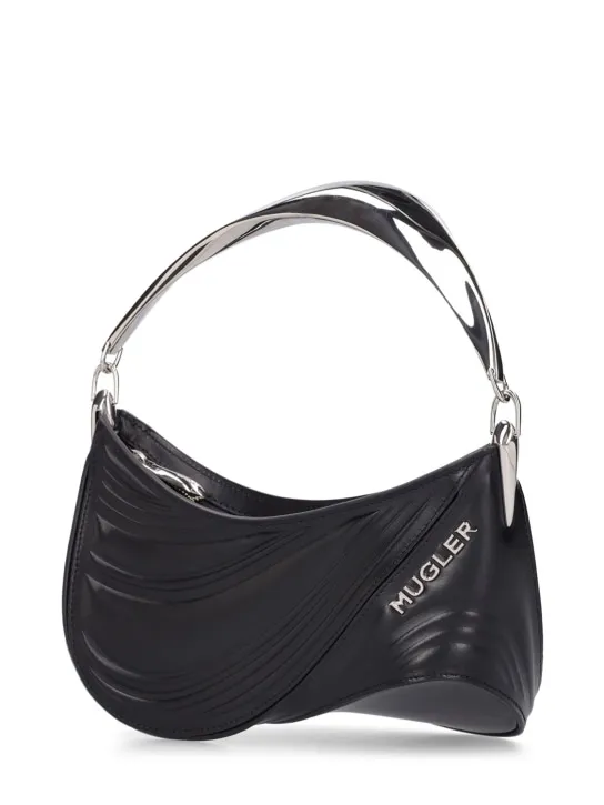 MUGLER   Spiral embossed leather pouch 