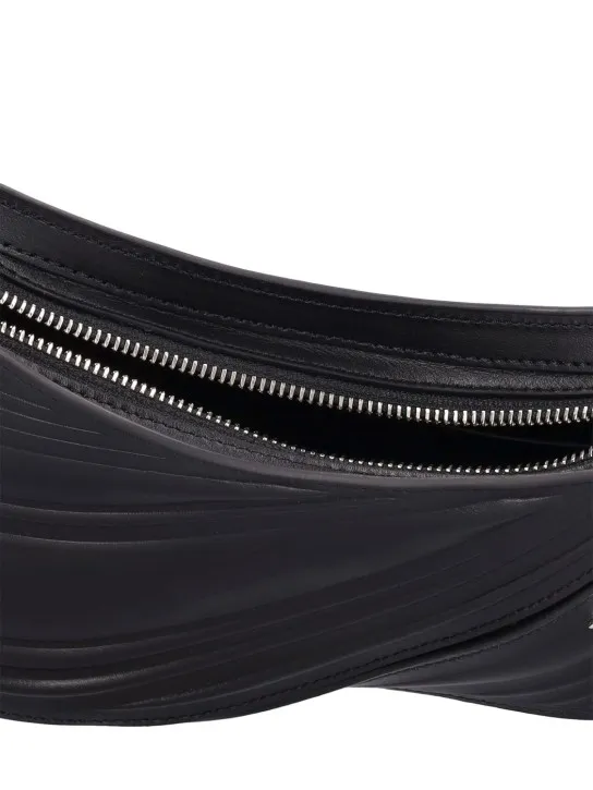 MUGLER   Spiral embossed leather pouch 