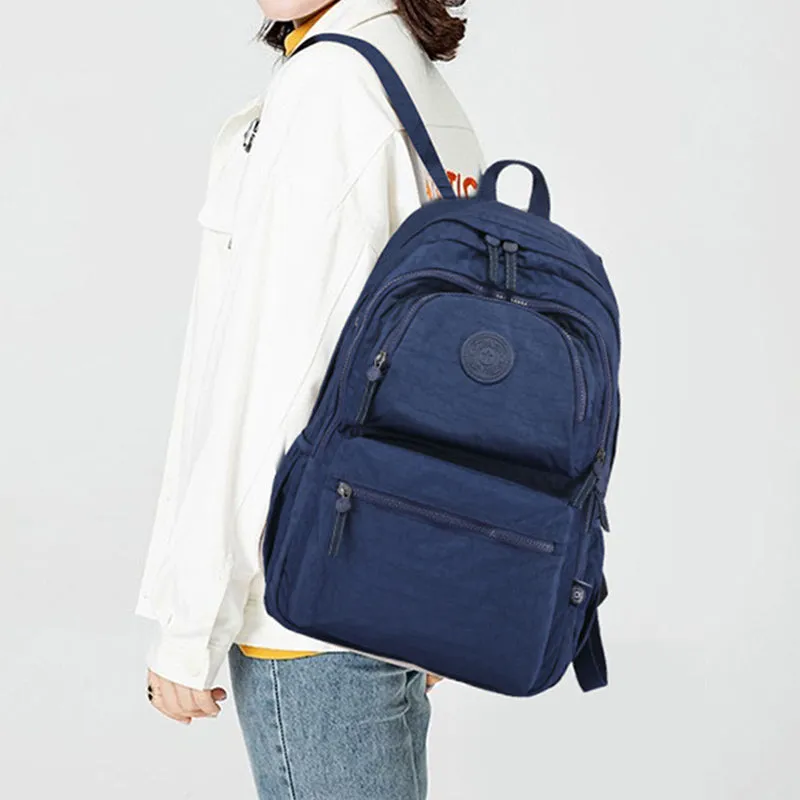 Multi-Pocket Backpack Casual Daypack Laptop Backpack Bookbag for Women Student