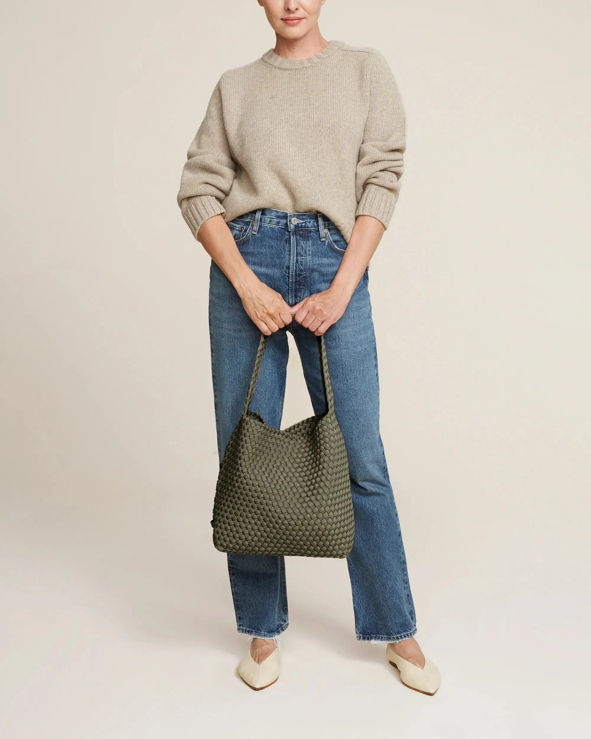 Naghedi Nomad Medium Hobo in Olive