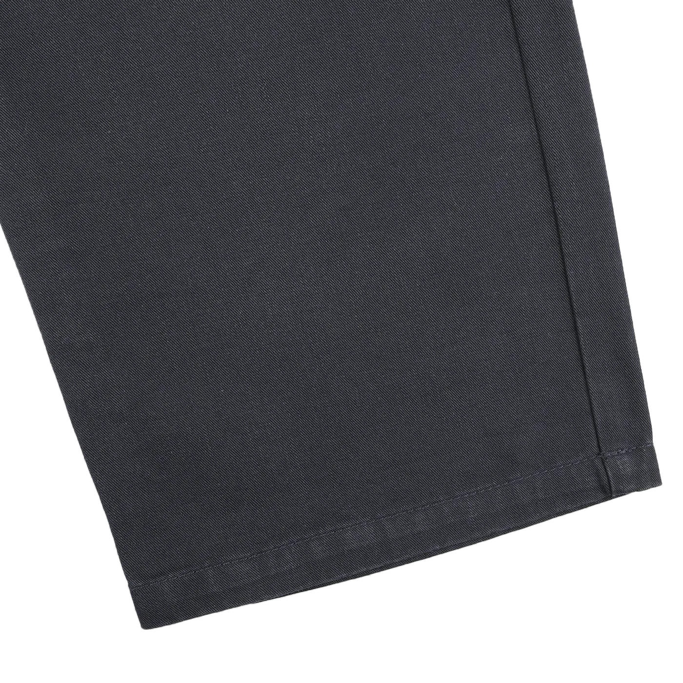 Navy Blue Cotton Pleated Chinos