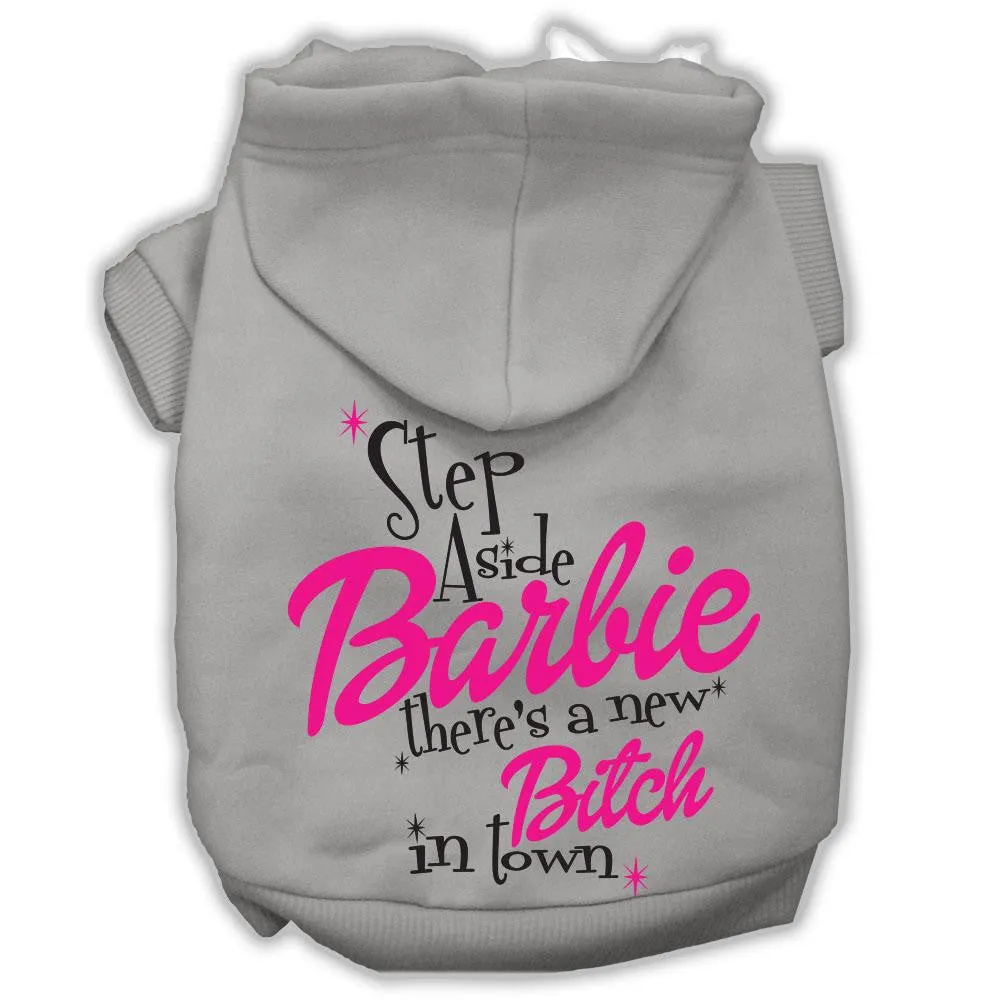 New Bitch In Town Screenprint Hoodie Grey M (12)