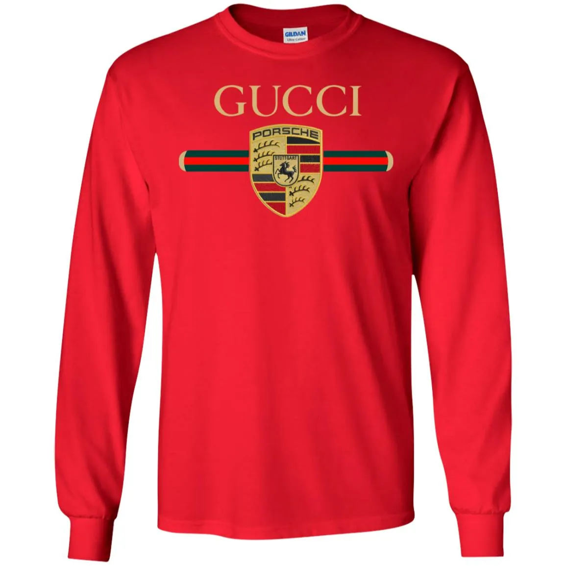 New Gucci Porsche Shirt Men Long Sleeve Shirt