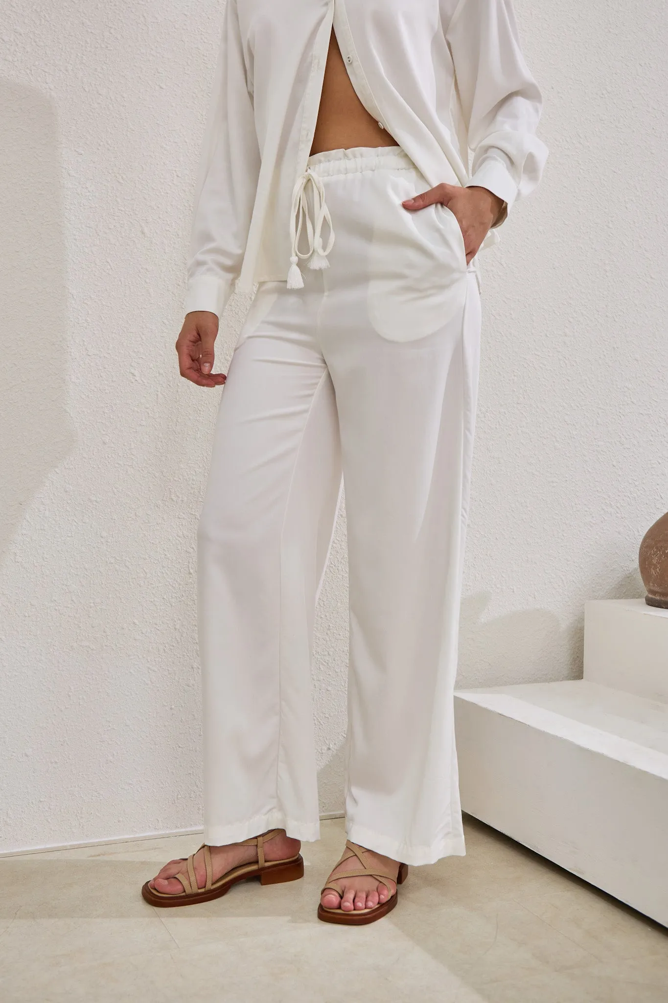 Page White Cupro Pants