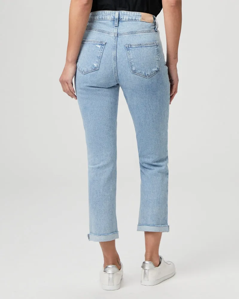 Paige High Rise Brigitte Raw Hem Cuff Jeans in Cori Destructed