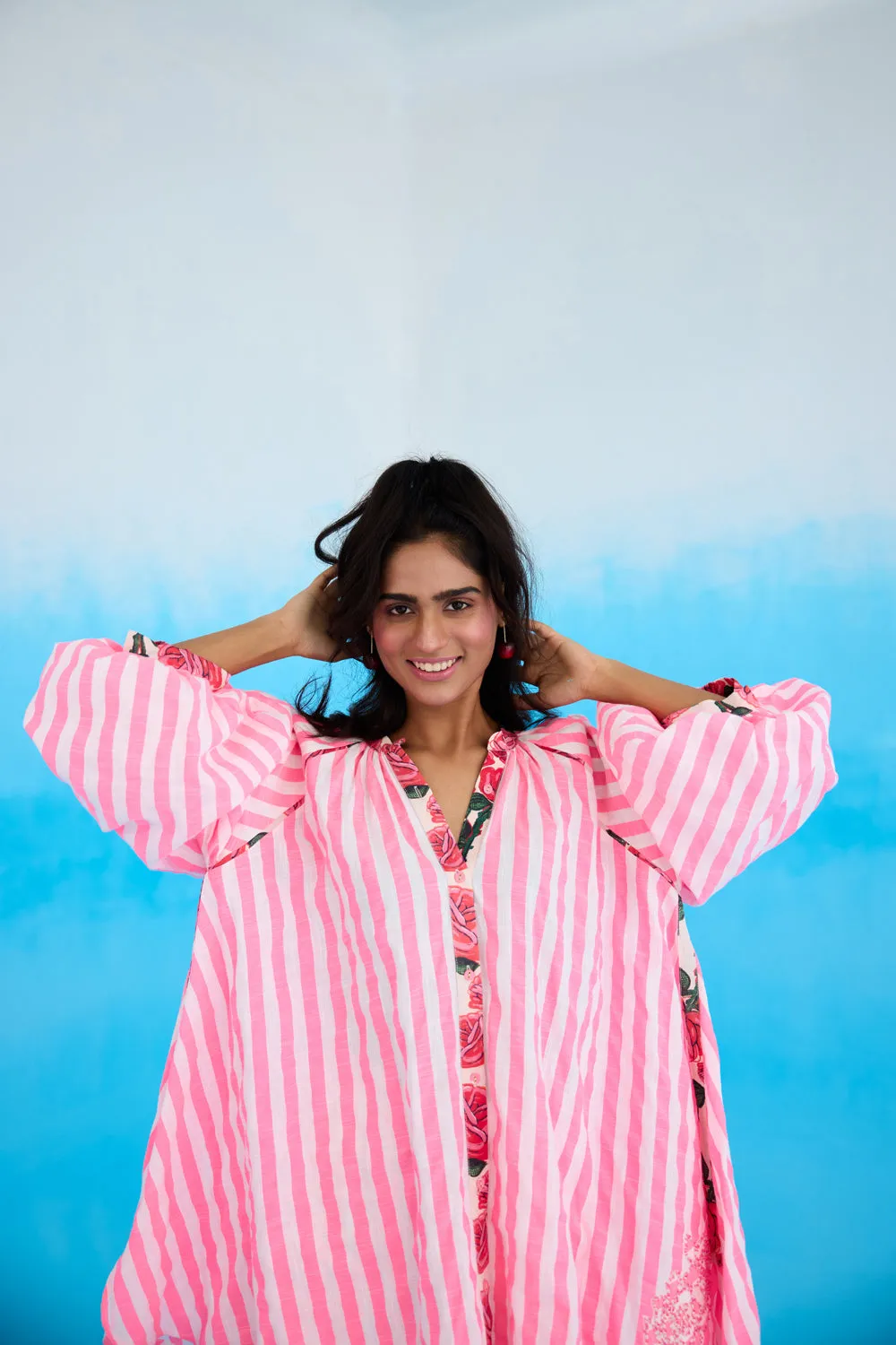 Pink Candy Stripes Raglan Shirt