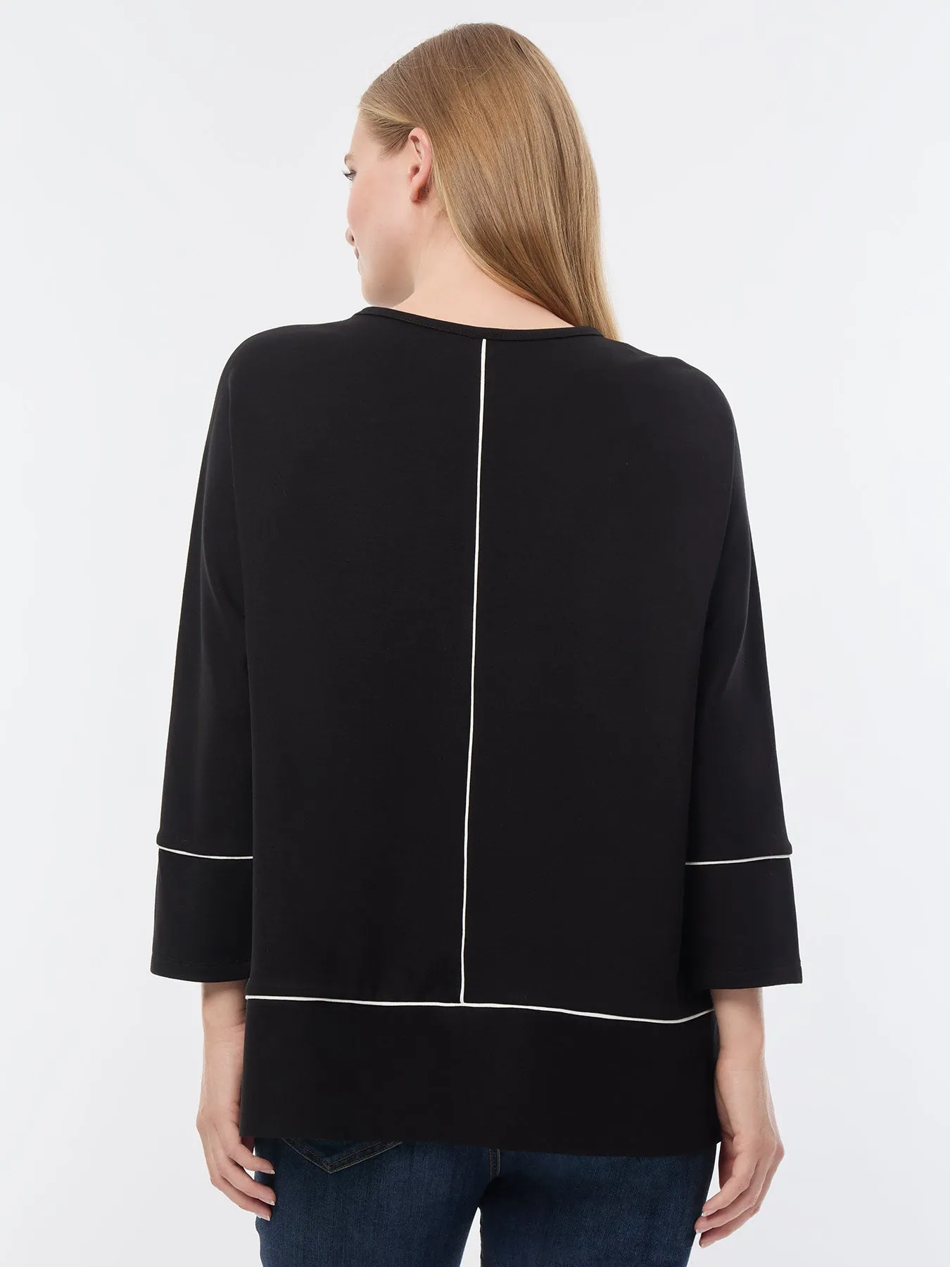 Piped Seam Detail Tunic, Serenity Knit
