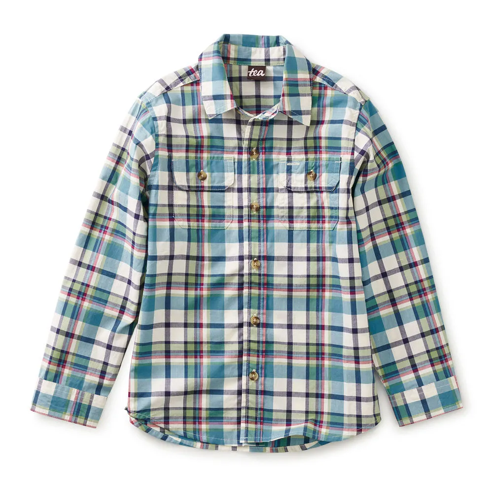 Plaid Button Up Shirt - Tsukiji Plaid - FINAL SALE