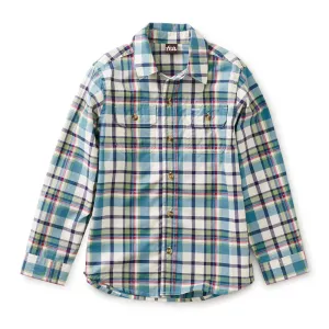 Plaid Button Up Shirt - Tsukiji Plaid - FINAL SALE