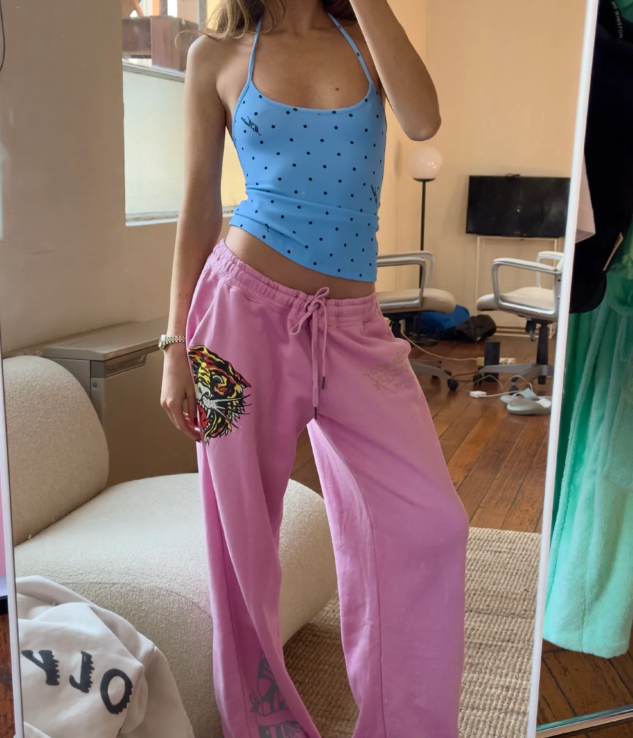 Polka Dot Sculpt Halter