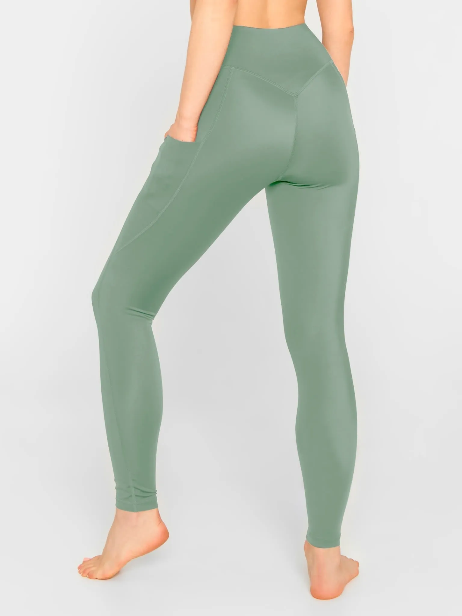 Power High-waist Leggings Army Green
