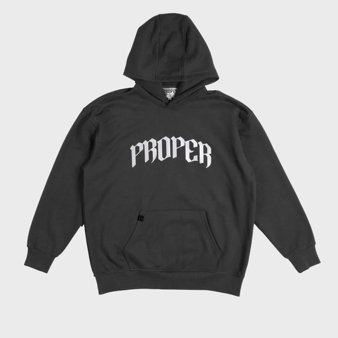 PROPER REFLECTIVE HOODIE CHARCOAL