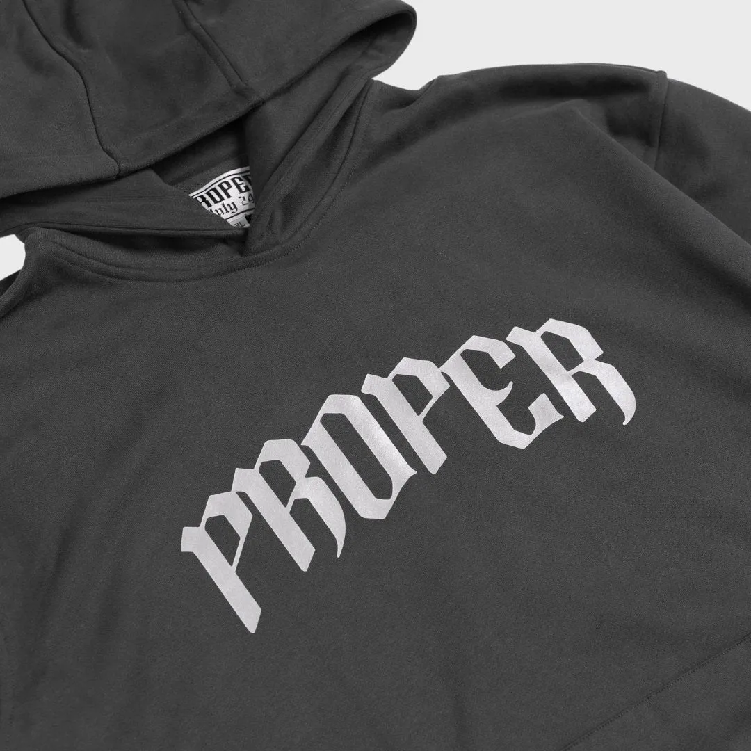 PROPER REFLECTIVE HOODIE CHARCOAL