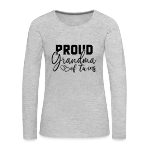 Proud Grandma of Twins Women's Premium Long Sleeve T-Shirt