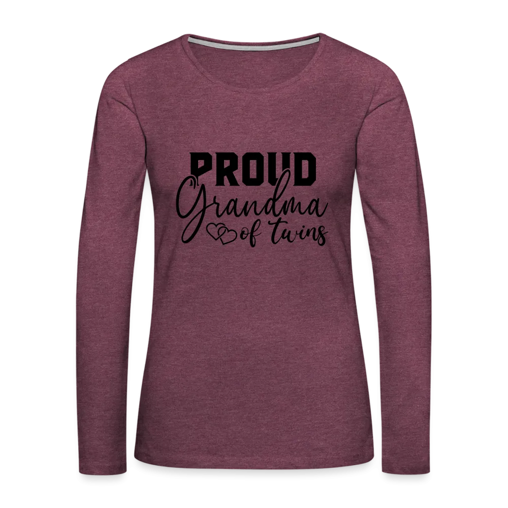Proud Grandma of Twins Women's Premium Long Sleeve T-Shirt