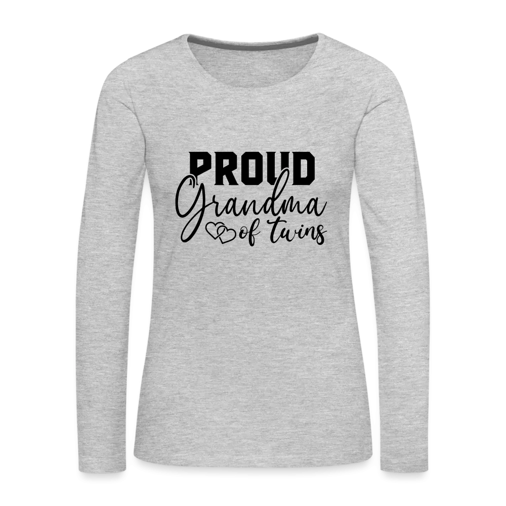 Proud Grandma of Twins Women's Premium Long Sleeve T-Shirt