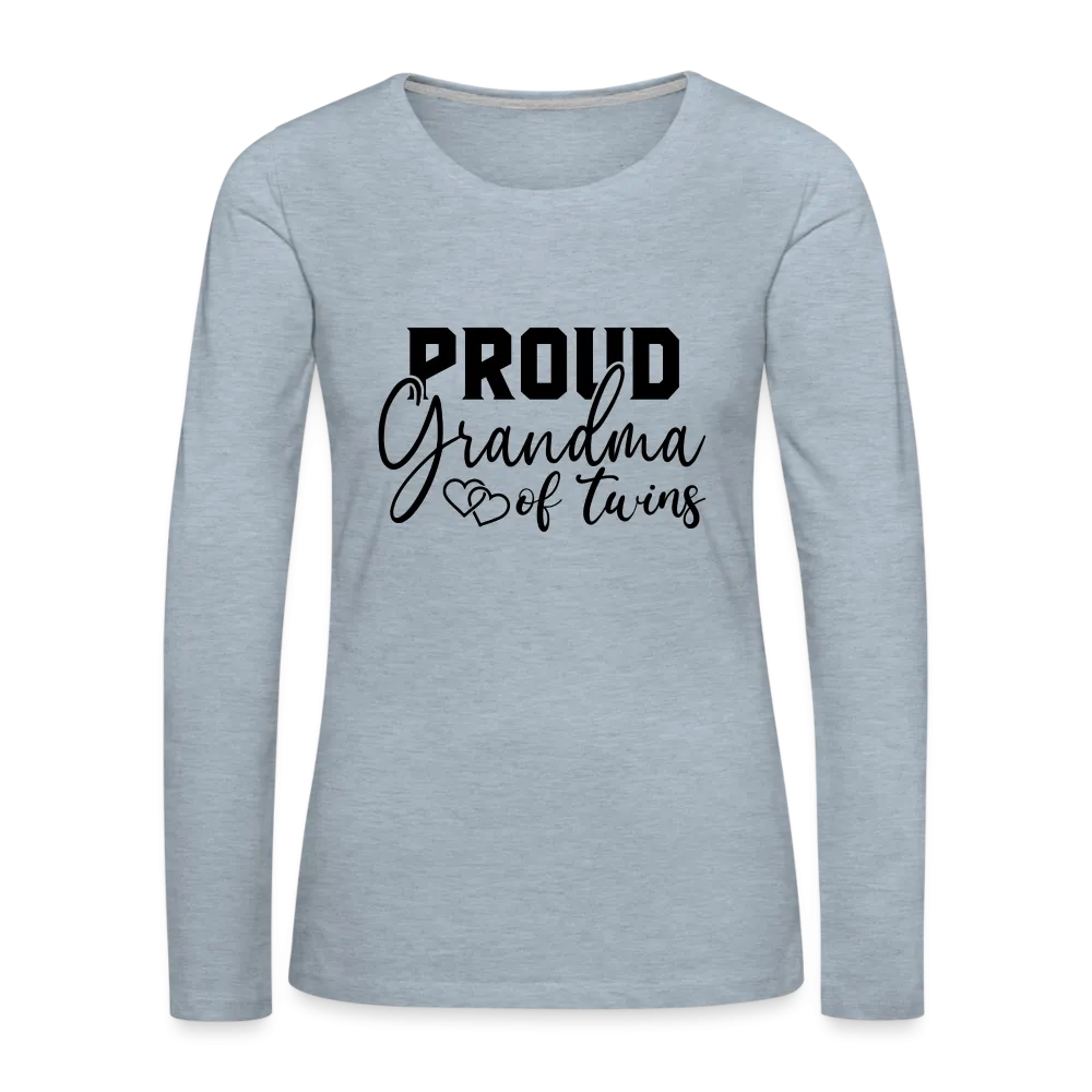 Proud Grandma of Twins Women's Premium Long Sleeve T-Shirt