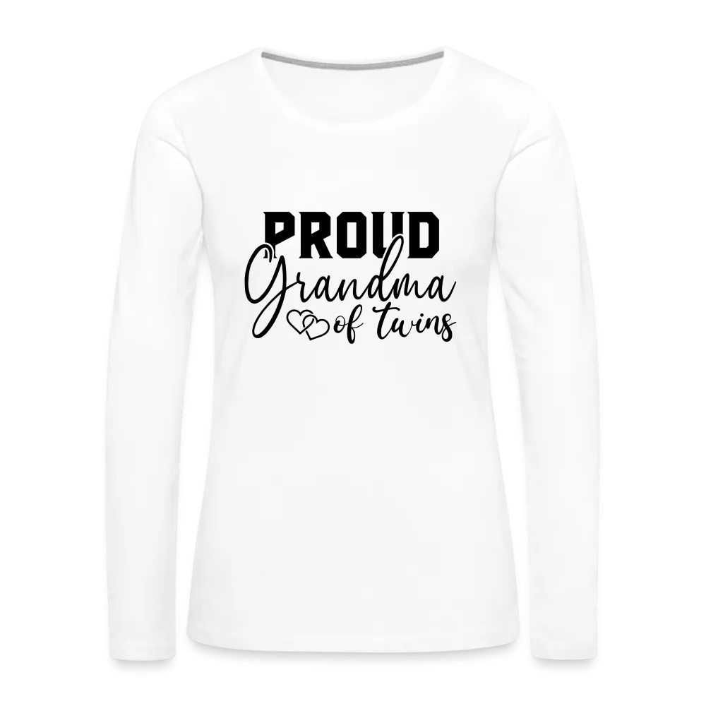 Proud Grandma of Twins Women's Premium Long Sleeve T-Shirt