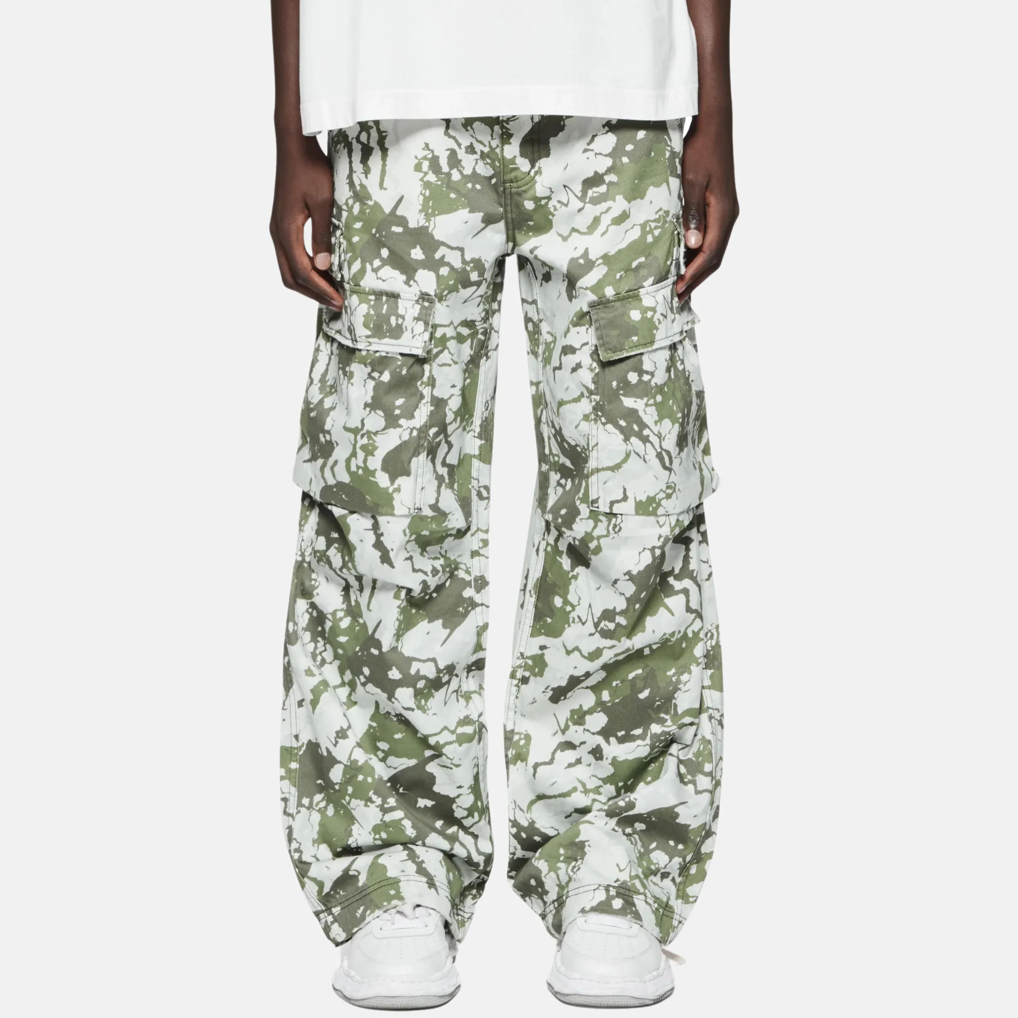 Purple Brand Double Pocket Green Cargos