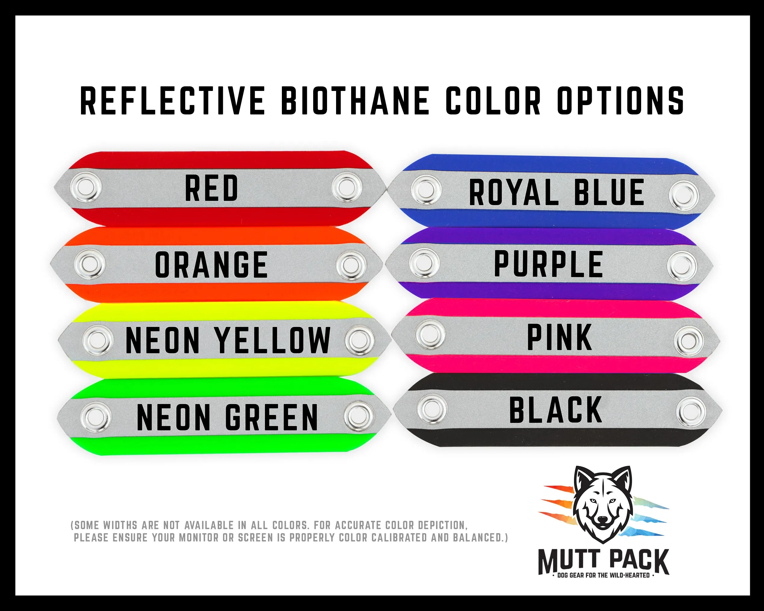 Reflective BioThane Quick Release Collar