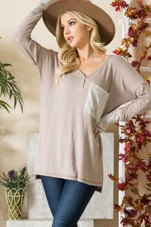 Reversed Stitched Hi Low Tunic *Online Only*
