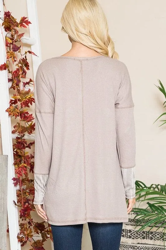 Reversed Stitched Hi Low Tunic *Online Only*