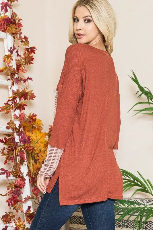 Reversed Stitched Hi Low Tunic *Online Only*
