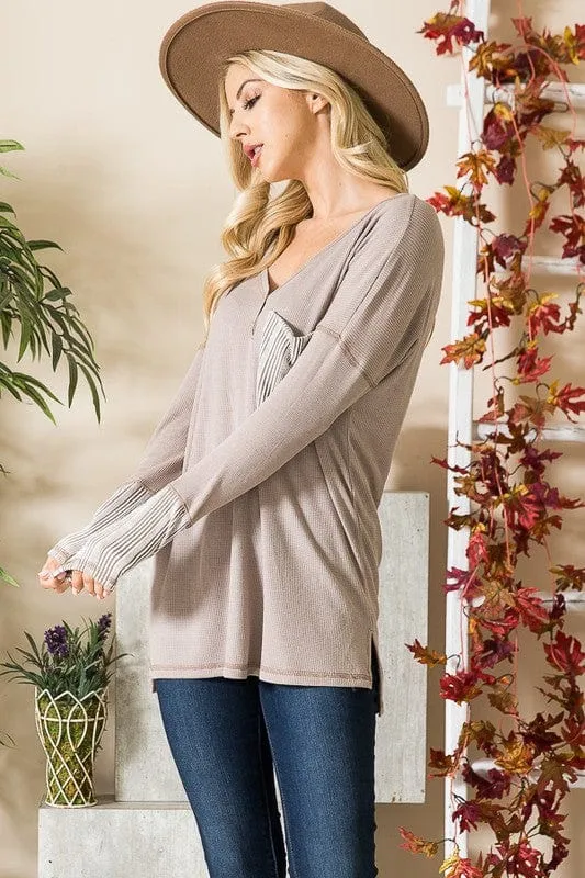Reversed Stitched Hi Low Tunic *Online Only*