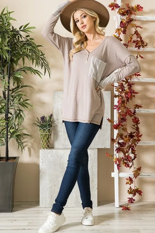 Reversed Stitched Hi Low Tunic *Online Only*