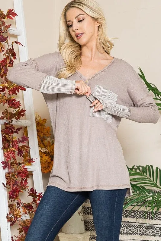 Reversed Stitched Hi Low Tunic *Online Only*