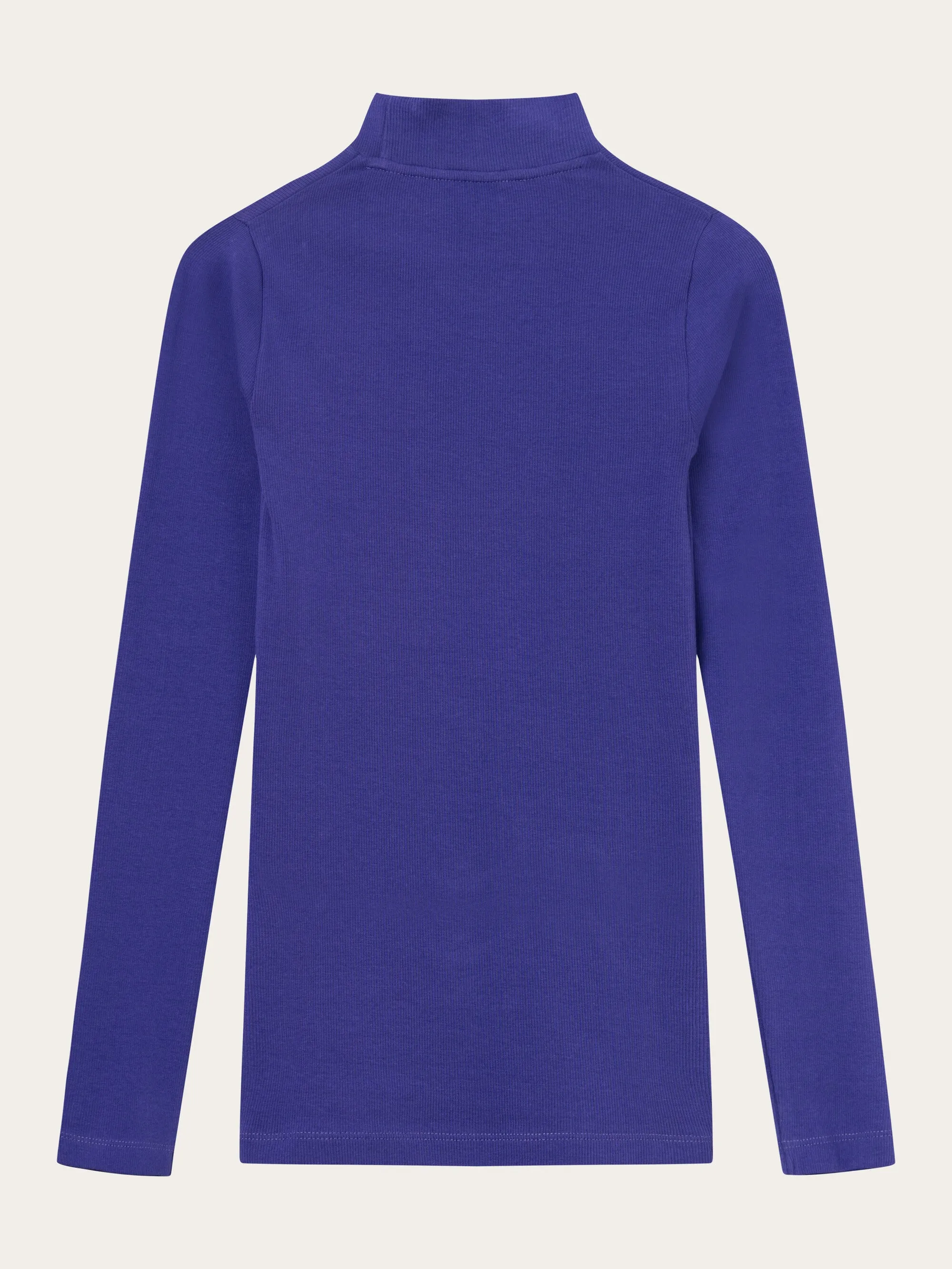 Rib high neck long sleeve - Deep Purple