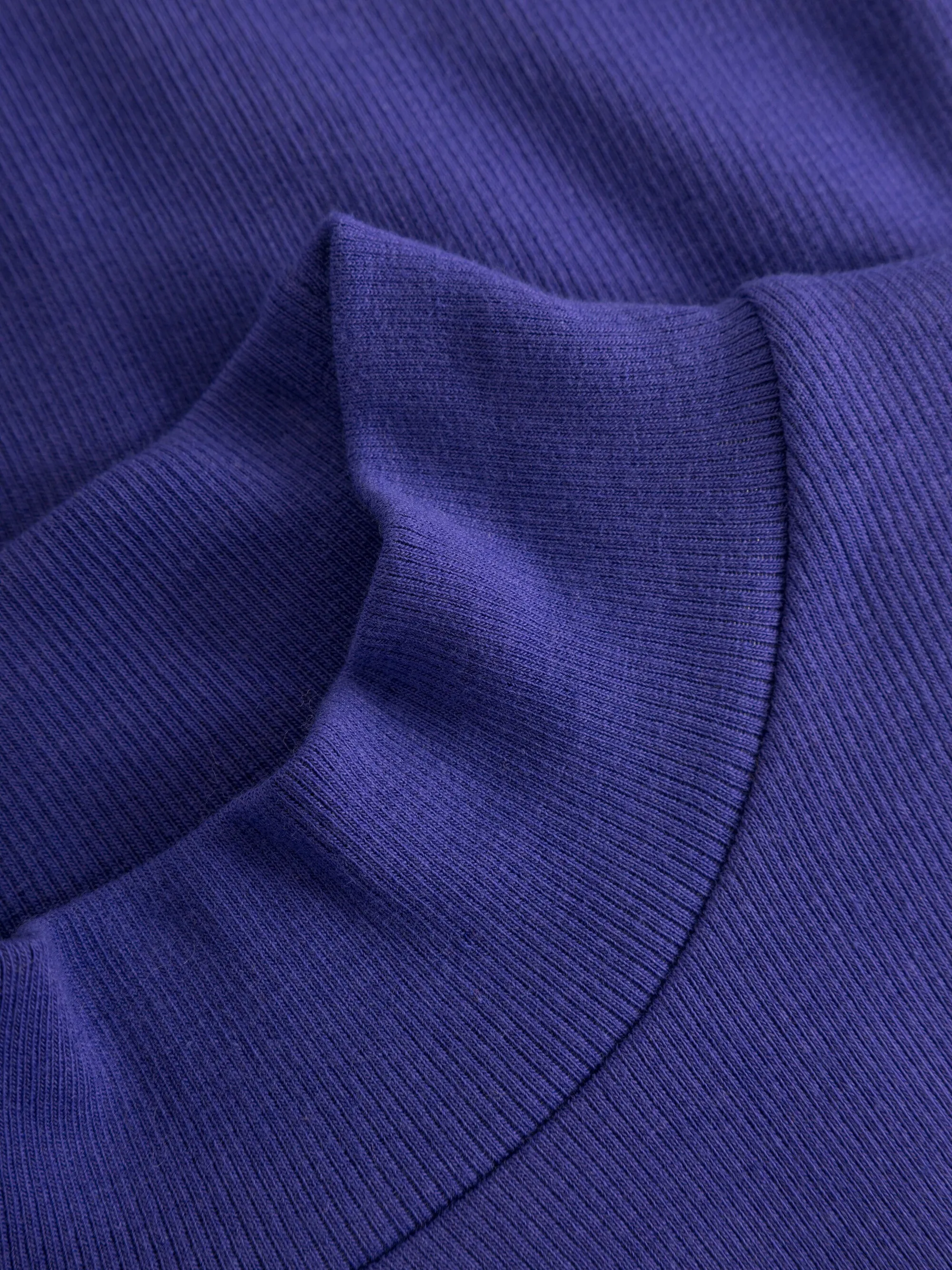 Rib high neck long sleeve - Deep Purple