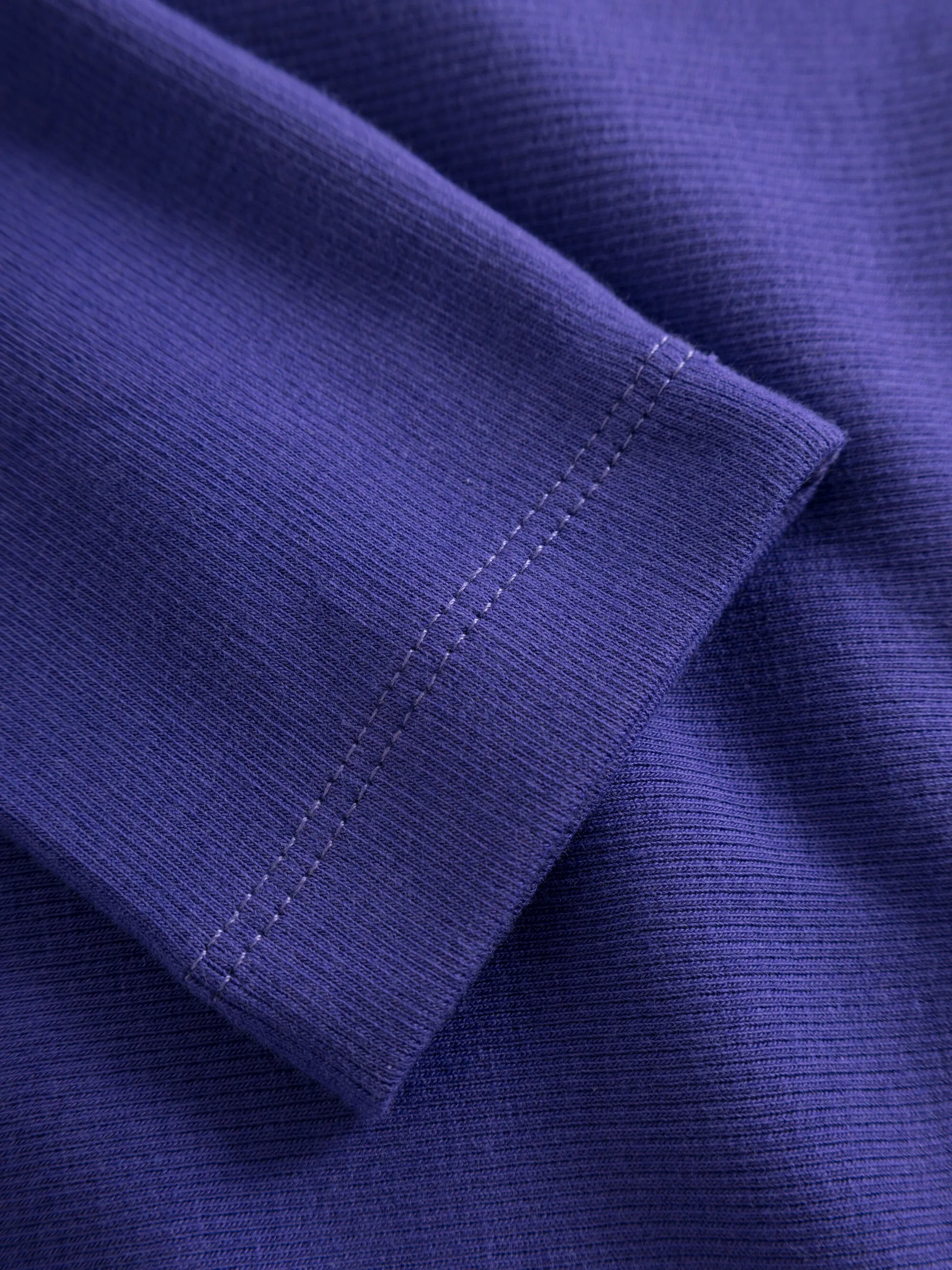 Rib high neck long sleeve - Deep Purple
