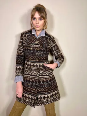 Romeo, double breasted woven vintage coat