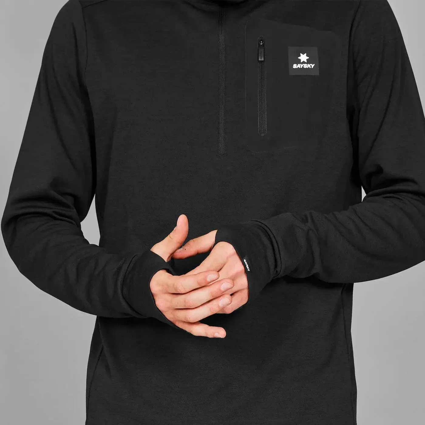 Saysky | Pace Half Zip Hoodie | Heren | Black