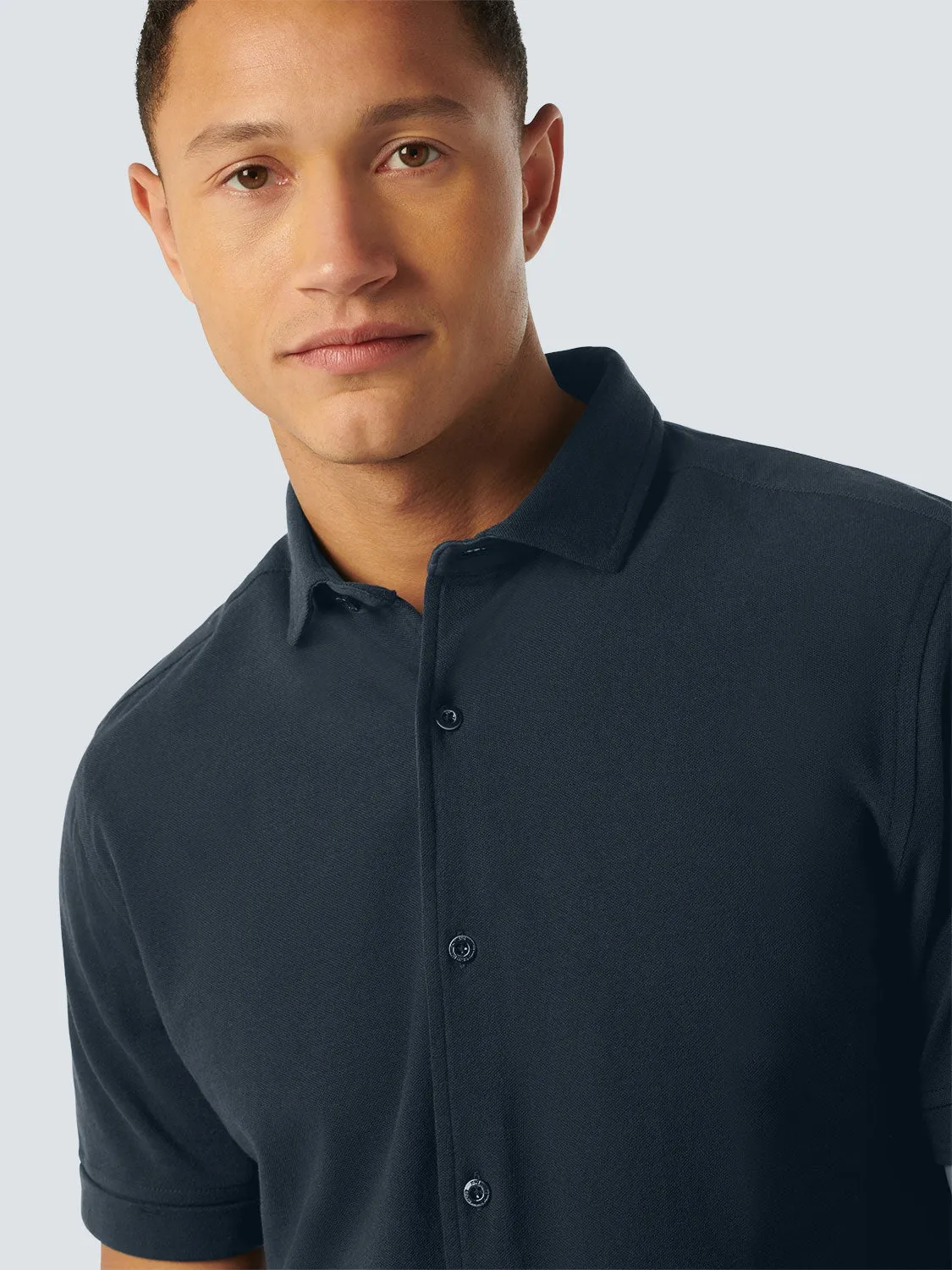Shirt Short Sleeve Jersey Solid Pique | Night