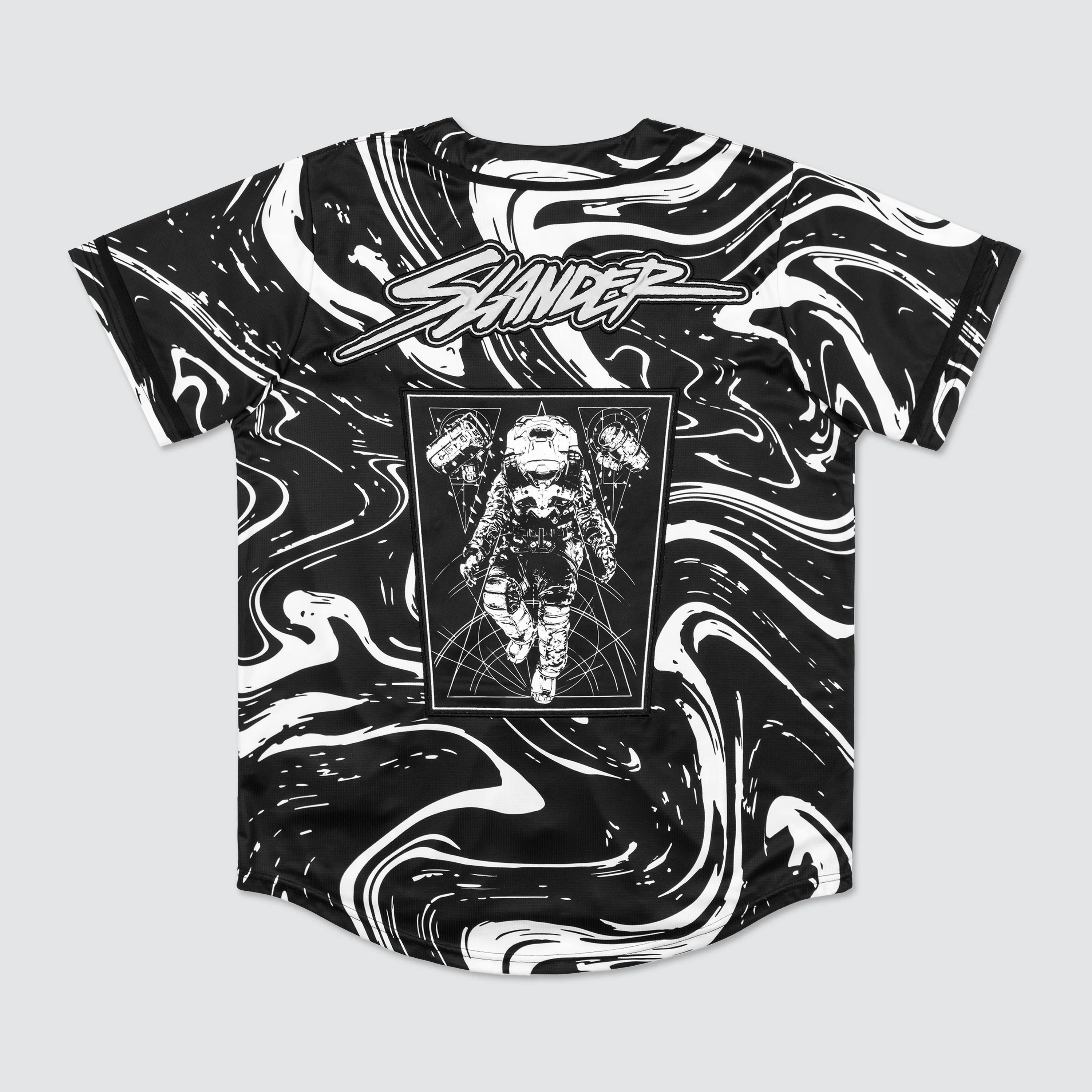 SPACEMAN JERSEY - BLACK/WHITE REFLECTIVE MARBLE