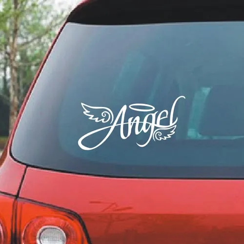 style: 25x11cm, Color: White - Angel Wings Reflective Sticker