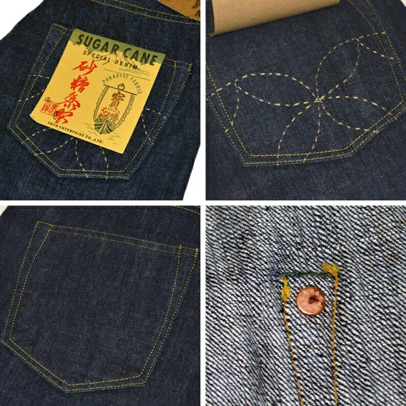 SUGAR CANE "SC40401" Sugar Cane 14oz Hawaii Indigo Mixed Right Hand Denim Regular Straight